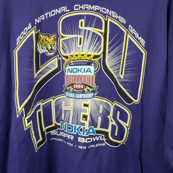 2004 LSU Tigers NFC Champs Sugar Bowl Graphic Tee - XXL - Picture 3 of 4